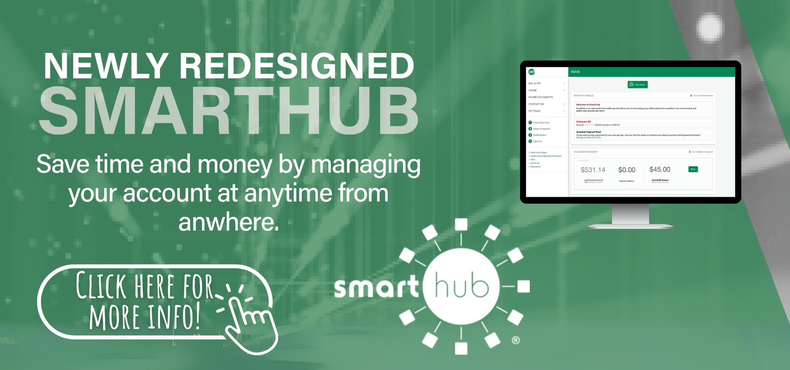 SmartHub is newly redesigned